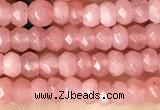 CCN5104 15 inches 3*4mm faceted rondelle candy jade beads