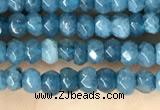 CCN5113 15 inches 3*4mm faceted rondelle candy jade beads