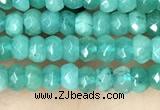 CCN5117 15 inches 3*4mm faceted rondelle candy jade beads