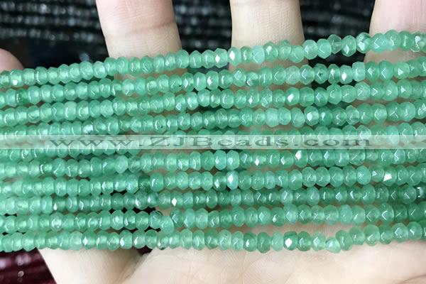 CCN5118 15 inches 3*4mm faceted rondelle candy jade beads