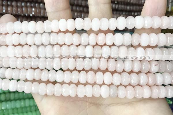 CCN5131 15 inches 5*8mm faceted rondelle candy jade beads