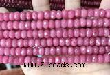 CCN5141 15 inches 5*8mm faceted rondelle candy jade beads