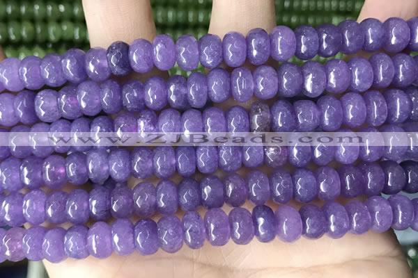 CCN5146 15 inches 5*8mm faceted rondelle candy jade beads