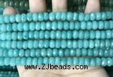 CCN5151 15 inches 5*8mm faceted rondelle candy jade beads