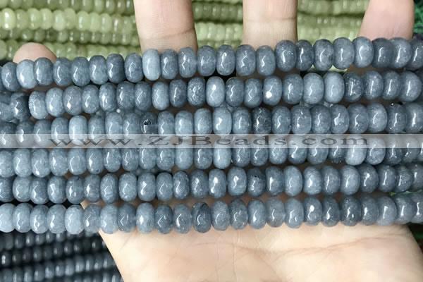 CCN5162 15 inches 5*8mm faceted rondelle candy jade beads