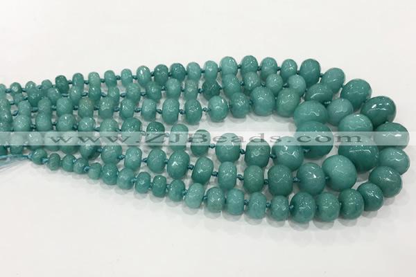 CCN5173 5*8mm - 14*20mm faceted rondelle candy jade graduated beads