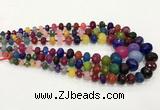 CCN5179 5*8mm - 14*20mm faceted rondelle candy jade graduated beads