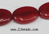 CCN547 15.5 inches 18*25mm oval candy jade beads wholesale