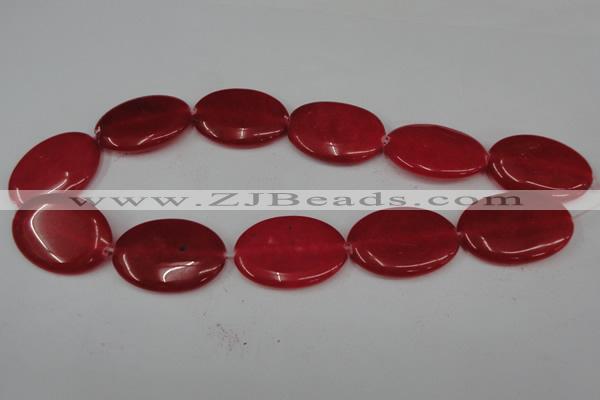 CCN556 15.5 inches 25*35mm oval candy jade beads wholesale