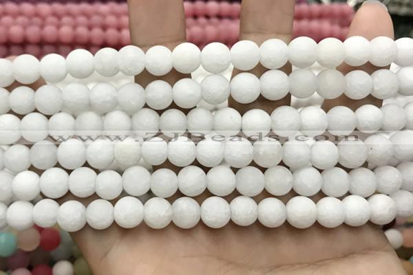 CCN5573 15 inches 8mm round matte candy jade beads Wholesale