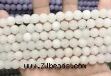 CCN5575 15 inches 8mm round matte candy jade beads Wholesale