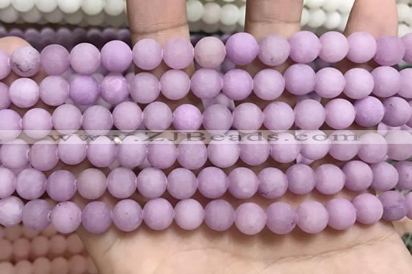 CCN5591 15 inches 8mm round matte candy jade beads Wholesale