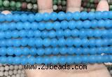 CCN5605 15 inches 8mm round matte candy jade beads Wholesale