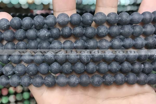 CCN5633 15 inches 8mm round matte candy jade beads Wholesale