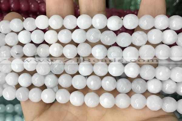 CCN5650 15 inches 8mm faceted round candy jade beads