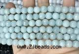 CCN5653 15 inches 8mm faceted round candy jade beads