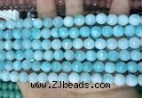 CCN5655 15 inches 8mm faceted round candy jade beads