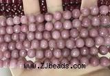 CCN5718 15 inches 8mm faceted round candy jade beads