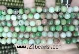 CCN5740 15 inches 8mm faceted round candy jade beads