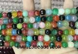 CCN5742 15 inches 8mm faceted round candy jade beads