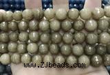 CCN5775 15 inches 10mm faceted round candy jade beads