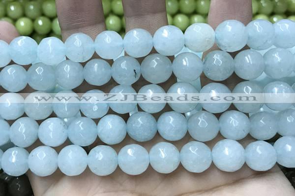 CCN5780 15 inches 10mm faceted round candy jade beads