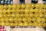 CCN5794 15 inches 10mm faceted round candy jade beads