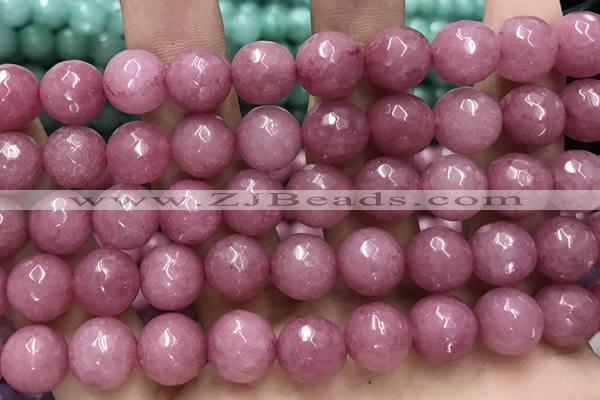CCN5803 15 inches 10mm faceted round candy jade beads