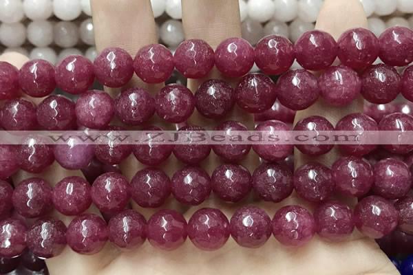 CCN5804 15 inches 10mm faceted round candy jade beads
