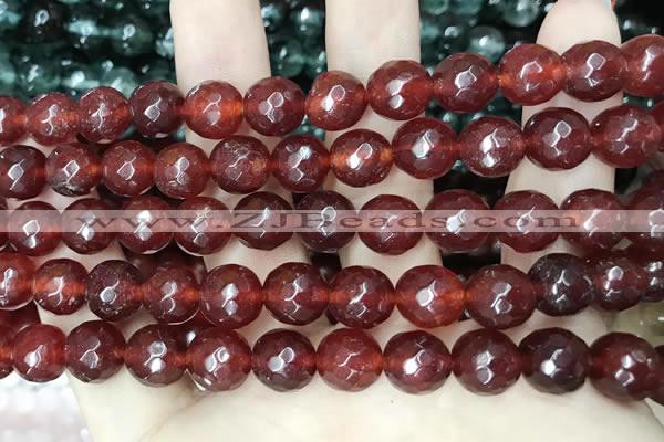 CCN5813 15 inches 10mm faceted round candy jade beads