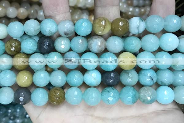 CCN5831 15 inches 10mm faceted round candy jade beads