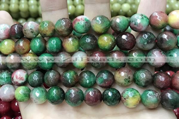 CCN5833 15 inches 10mm faceted round candy jade beads