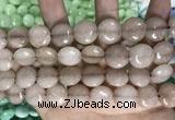 CCN5864 15 inches 15mm flat round candy jade beads Wholesale