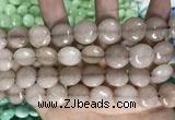 CCN5864 15 inches 15mm flat round candy jade beads Wholesale