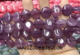 CCN5873 15 inches 15mm flat round candy jade beads Wholesale
