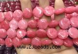 CCN5881 15 inches 15mm flat round candy jade beads Wholesale