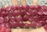 CCN5882 15 inches 15mm flat round candy jade beads Wholesale