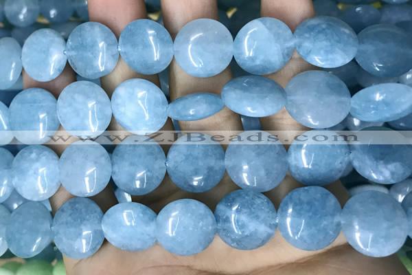 CCN5891 15 inches 15mm flat round candy jade beads Wholesale