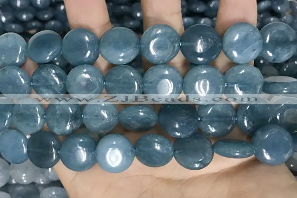 CCN5897 15 inches 15mm flat round candy jade beads Wholesale