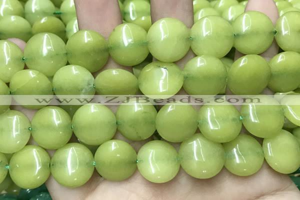 CCN5904 15 inches 15mm flat round candy jade beads Wholesale