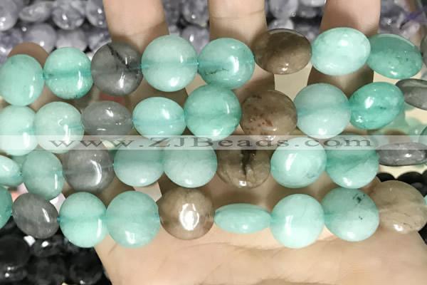 CCN5910 15 inches 15mm flat round candy jade beads Wholesale