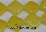 CCN596 15.5 inches 15*15mm diamond candy jade beads wholesale