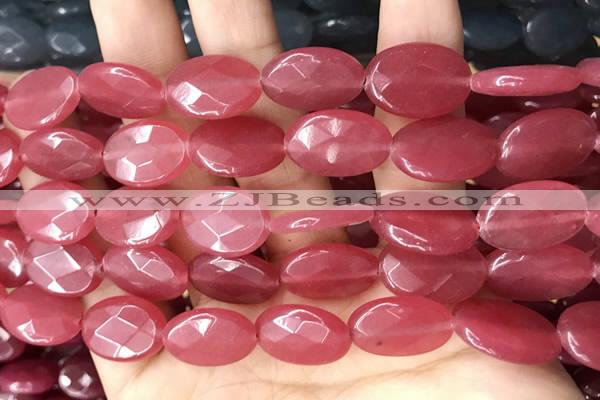 CCN5969 15 inches 13*18mm faceted oval candy jade beads