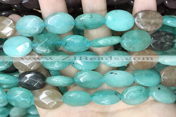 CCN5975 15 inches 13*18mm faceted oval candy jade beads