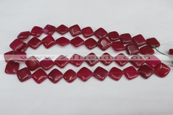CCN598 15.5 inches 15*15mm diamond candy jade beads wholesale