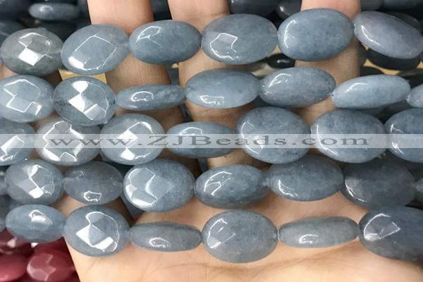 CCN5981 15 inches 13*18mm faceted oval candy jade beads