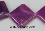 CCN606 15.5 inches 25*25mm diamond candy jade beads wholesale