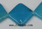 CCN607 15.5 inches 25*25mm diamond candy jade beads wholesale