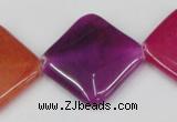 CCN608 15.5 inches 25*25mm diamond candy jade beads wholesale