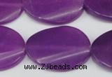 CCN618 15.5 inches 22*30mm twisted oval candy jade beads wholesale
